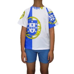 Proposed Flag Of Portugalicia Kids  Short Sleeve Swimwear by abbeyz71