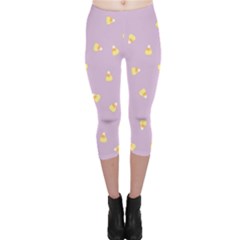 Candy Corn (purple) Capri Leggings  by JessisArt