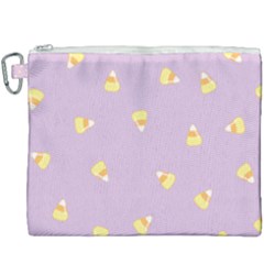 Candy Corn (purple) Canvas Cosmetic Bag (xxxl) by JessisArt