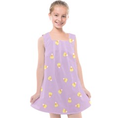 Candy Corn (purple) Kids  Cross Back Dress by JessisArt