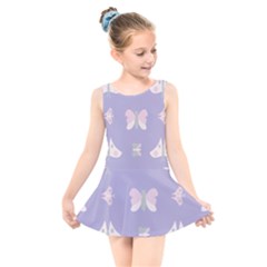 Butterfly Butterflies Merry Girls Kids  Skater Dress Swimsuit by Sapixe