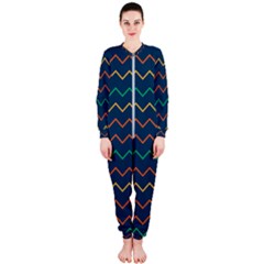 Pattern Zig Zag Colorful Zigzag Onepiece Jumpsuit (ladies)  by Sapixe