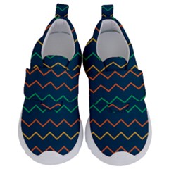 Pattern Zig Zag Colorful Zigzag Velcro Strap Shoes by Sapixe