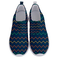Pattern Zig Zag Colorful Zigzag No Lace Lightweight Shoes