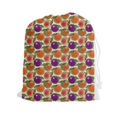 Fruit Tree Salad Pattern Drawstring Pouch (xxl) by emilyzragz