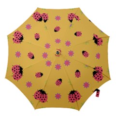 Ladybug Seamlessly Pattern Hook Handle Umbrellas (large) by Sapixe