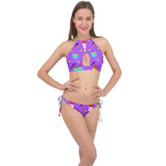 Saint Nicholas Saint Nicholas Cross Front Halter Bikini Set