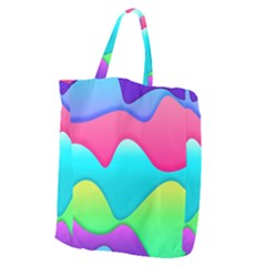 Lines Curves Colors Geometric Lines Giant Grocery Tote by Sapixe