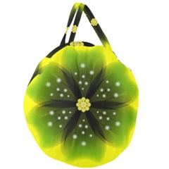 Christmas Flower Nature Plant Giant Round Zipper Tote