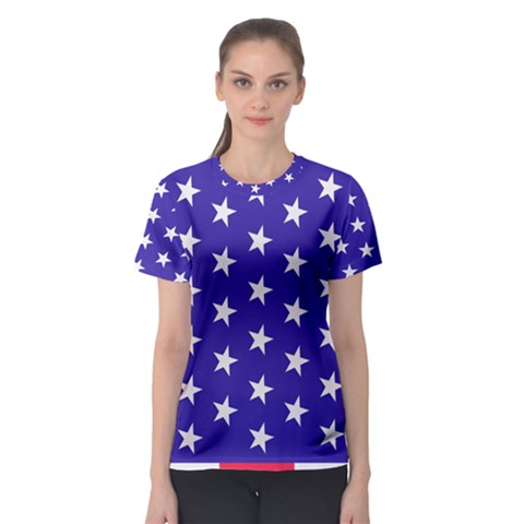 Day Independence July Background Women s Sport Mesh Tee by Sapixe
