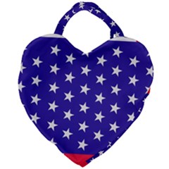 Day Independence July Background Giant Heart Shaped Tote