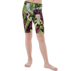 Salad Lettuce Vegetable Kids  Mid Length Swim Shorts