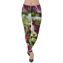 Salad Lettuce Vegetable Velvet Leggings