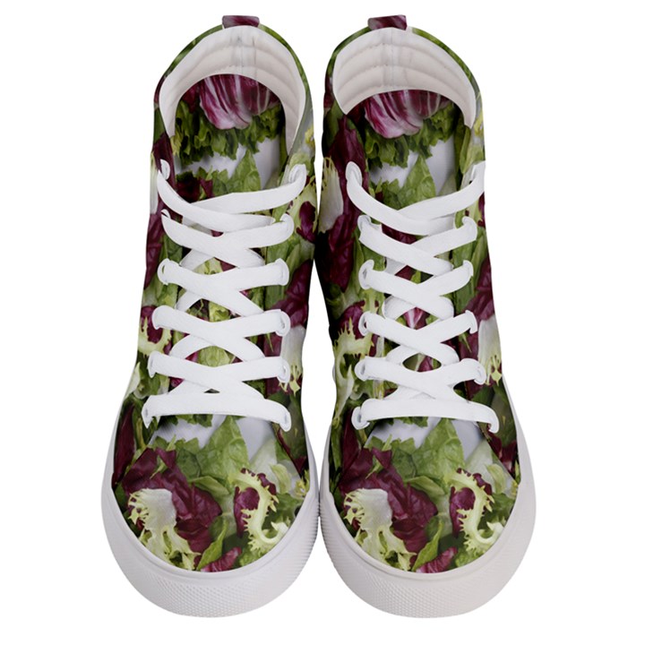 Salad Lettuce Vegetable Men s Hi-Top Skate Sneakers