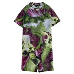 Salad Lettuce Vegetable Kids  Boyleg Half Suit Swimwear