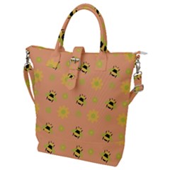 Bee A Bug Nature Wallpaper Buckle Top Tote Bag by Sapixe