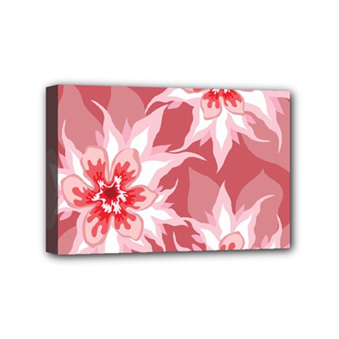 Flower Leaf Nature Flora Floral Mini Canvas 6  x 4  (Stretched)