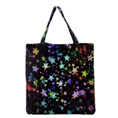 Christmas Star Gloss Lights Light Grocery Tote Bag by Sapixe