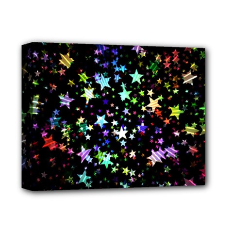 Christmas Star Gloss Lights Light Deluxe Canvas 14  X 11  (stretched)