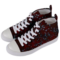 Background Christmas Decoration Women s Mid-top Canvas Sneakers