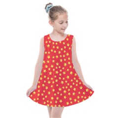 Pattern Stars Multi Color Kids  Summer Dress