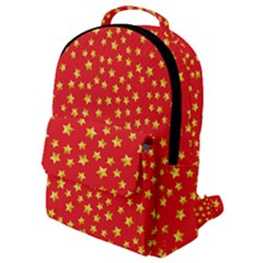 Pattern Stars Multi Color Flap Pocket Backpack (small)