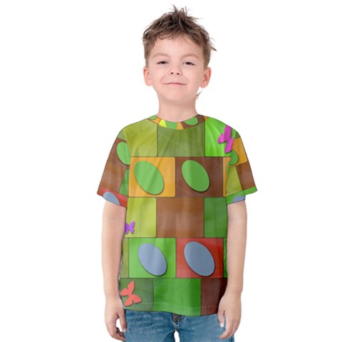 Easter Egg Happy Easter Colorful Kids  Cotton Tee by Sapixe