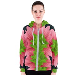 Plant Flower Flowers Design Leaves Women s Zipper Hoodie