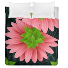 Plant Flower Flowers Design Leaves Duvet Cover Double Side (queen Size) by Sapixe