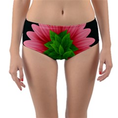 Plant Flower Flowers Design Leaves Reversible Mid-waist Bikini Bottoms