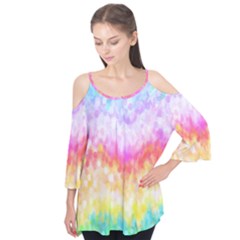 Rainbow Pontilism Background Flutter Tees