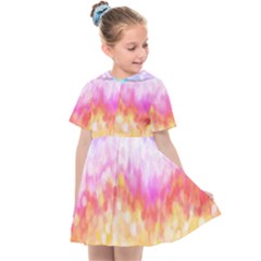 Rainbow Pontilism Background Kids  Sailor Dress