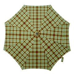 Geometric Tartan Pattern Square Hook Handle Umbrellas (small) by Sapixe