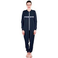 Pinstripe In Diamond Head Pins Pattern Onepiece Jumpsuit (ladies) 