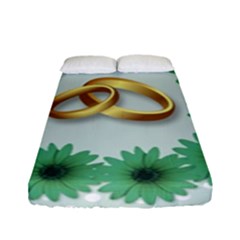 Rings Heart Love Wedding Before Fitted Sheet (full/ Double Size)