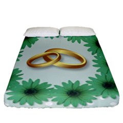 Rings Heart Love Wedding Before Fitted Sheet (queen Size)
