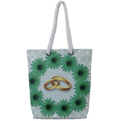 Rings Heart Love Wedding Before Full Print Rope Handle Tote (small)