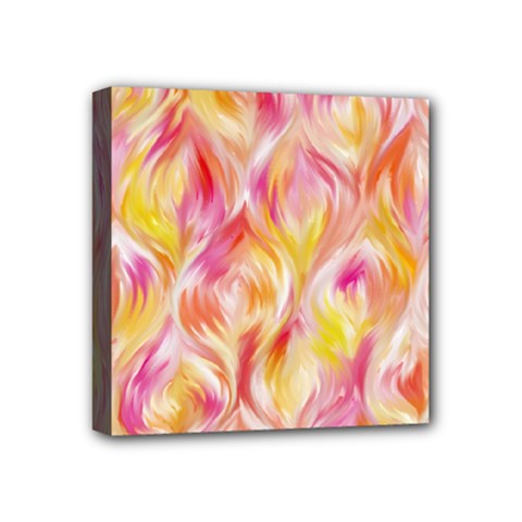 Pretty Painted Pattern Pastel Mini Canvas 4  X 4  (stretched)