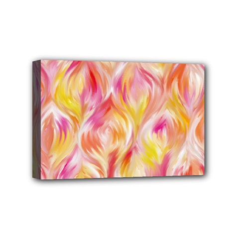 Pretty Painted Pattern Pastel Mini Canvas 6  X 4  (stretched)