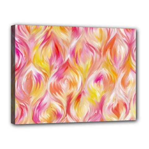 Pretty Painted Pattern Pastel Canvas 16  X 12  (stretched)