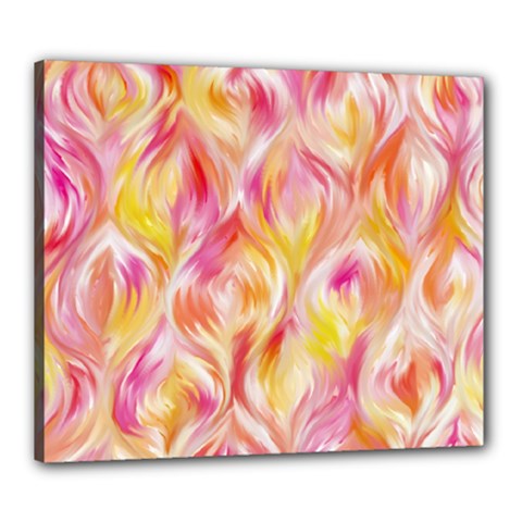 Pretty Painted Pattern Pastel Canvas 24  X 20  (stretched)