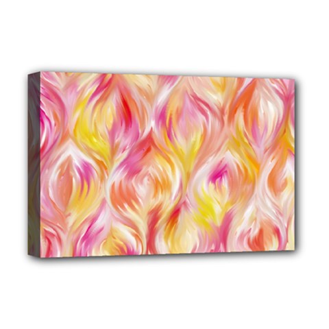 Pretty Painted Pattern Pastel Deluxe Canvas 18  X 12  (stretched)