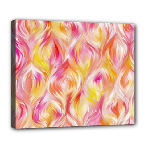 Pretty Painted Pattern Pastel Deluxe Canvas 24  X 20  (stretched)