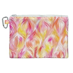Pretty Painted Pattern Pastel Canvas Cosmetic Bag (xl)