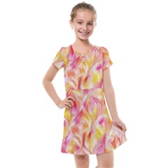 Pretty Painted Pattern Pastel Kids  Cross Web Dress