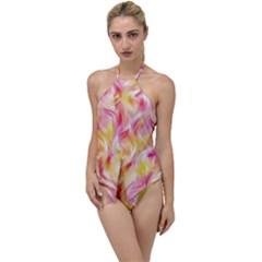 Pretty Painted Pattern Pastel Go With The Flow One Piece Swimsuit