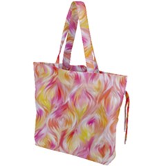Pretty Painted Pattern Pastel Drawstring Tote Bag