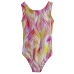 Pretty Painted Pattern Pastel Kids  Cut-out Back One Piece Swimsuit