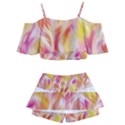 Pretty Painted Pattern Pastel Kids  Off Shoulder Skirt Bikini View2