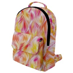 Pretty Painted Pattern Pastel Flap Pocket Backpack (small)